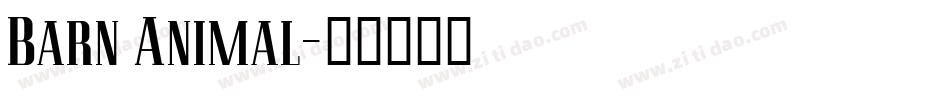 Barn Animal字体转换
